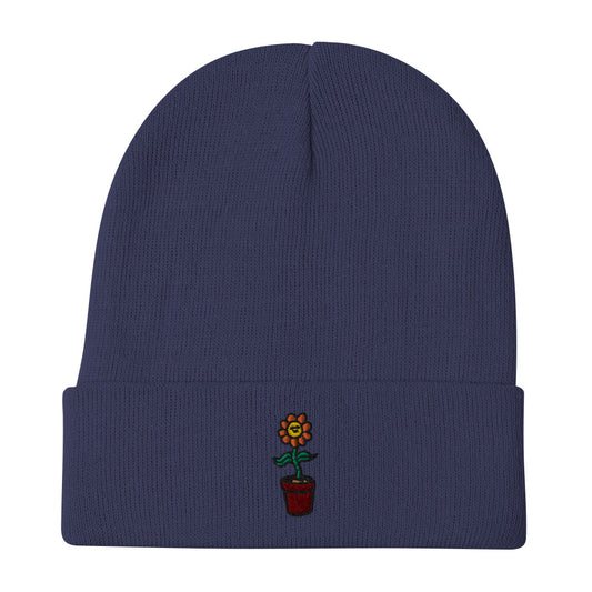 "Smile, It Looks Good on You!" Embroidered Beanie
